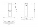 MILADESIGN stelaż skrajny G3 ST223/60 czarny