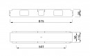 MILADESIGN Wspornik łączący G7 ST957/16 srebrny