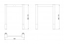MILADESIGN stelaż G6 ST511/60 srebrny