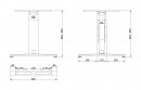 MILADESIGN stelaż regulowany środkowy G3 ST224R srebrny