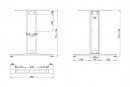 MILADESIGN stelaż środkowy G3 ST224 srebrny