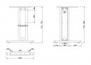 MILADESIGN stelaż skrajny G1 ST203 srebrny