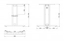 MILADESIGN stelaż środkowy G1 ST202 srebrny