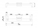 MILADESIGN stelaż niski Quark Q7607-K srebrny