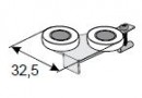 SEVROLL 10136 wózek górny Simple (10 mm Fala) asymetryczny L+P