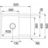 FRANKE Zlewozmywak OID 611-62 czarny