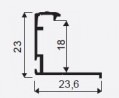 SEVROLL 01598 Slim Line II profil ramowy 18mm 2,7 m srebrny