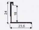 SEVROLL 02550 Secret Line II profil ramkowy 18mm 2,7m srebrny