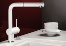 BLANCO 516710 bateria LINUS-S jedwabiście  biały ruchoma wylewka ceramika-look