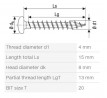 SPAX wkręt  4x15 główka półkulista TSX,W,4C,