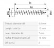 SPAX wkręt 3,5x16 główka półkulista PZ,W,4C,