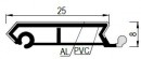 REHAU roletowy profil  Metal line 25mm aluminium 230L