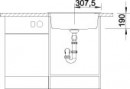 BLANCO 514773 zlewozmywak DALAGO 6-F antracyt z korkiem SILGRANIT PuraDur