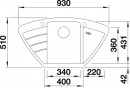 BLANCO 514756 zlewozmywak ZIA 9 E antracyt z korkiem SILGRANIT PuraDur