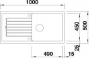 BLANCO 517558 zlewozmywak ZIA XL 6 S antracyt z korkiem SILGRANIT PuraDur