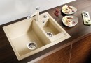 BLANCO 518874 zlewozmywak METRA 6 szarość skały z korkiem SILGRANIT PuraDur