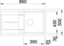 BLANCO 515041 zlewozmywak METRA 5 S kawowy z korkiem SILGRANIT PuraDur