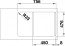 BLANCO 519059 zlewozmywak LANTOS 45 S-IF Compact stal szczotkowana z korkiem