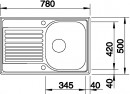 BLANCO 513441 zlewozmywak TIPO 45 S Compact stal nierdz. połysk bez korka