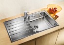 BLANCO 518519 zlewozmywak LIVIT XL 6 S stal szczotkowana z korkiem, 2 otwory