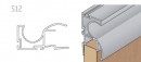 S-profil S12 2,7m srebrny elox