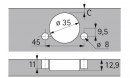 HETTICH 9071226 SENSYS 8645I 110° TB53 nakładany SiSy