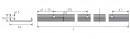 HETTICH 9117463 Korpusowa listwa łącząca, przednie drzwi, 2100 mm