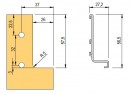 TULIP Gola I profil drzwiowy J 4,1 m, anodowane aluminium