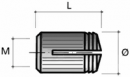 Kołek rozporowy  BU08-M4x10/5,2mm mosiądz