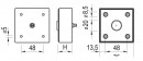 StrongLegs noga meblowa FP002, 30mm, szara RAL 9006