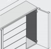 BLUM 71T9750 wpuszczany grube drzwi wkręt 95°