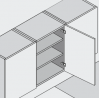 BLUM 91M2580 nakładany Modul wciskany 100°