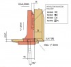 BLUM 75T4200 półnakładany do szyb 94°