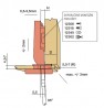 BLUM 75T4100 zawias nakładany do szklanych frontów 94°