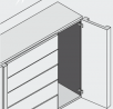 BLUM 71T9550 nakładany do grubych drzwi 95°