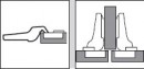 BLUM 71M2690B półnakładany Inserta 100°