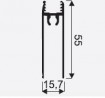 SEVROLL 02490-Y dolna listwa maskująca 1,7 m 10 mm, jasny brąz szczotkowany