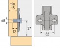 HETTICH 9071626 Prowadnik 8099 D=1,5 eurowkręt