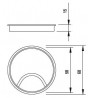 STRONG Przepust kablowy  60mm szlifowana stal