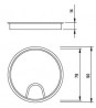 STRONG Przepust kablowy metalowy 80 mm, aluminium