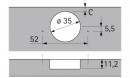 HETTICH 1078660 Zawias Slide-on 2333 T42 nakładany