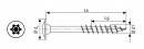 SPAX wkręt 8x280/80 główka talerzowaTXS,W,4C