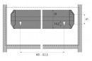 HETTICH 9039373 Poprzeczka wpuszczana 600 czarny