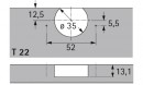 HETTICH 77734 SELEKTA PRO 2000 puszka TH32/52x5,5