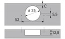 HETTICH 73905 INTERMAT 9944 T42 K0, nakładany