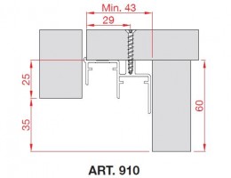 TERNO tor dolny 910/A 3m anodowany