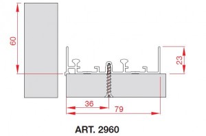 TERNO Comfort tor górny 2960/A 3m anodowany