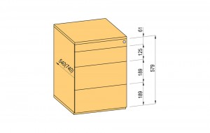 K-BBP kontener TipAer komplet 540 mm typ 4/wer. 11