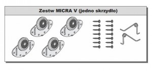 SEVROLL 10224 Micra V komplet okuć dla 1 skrzydła