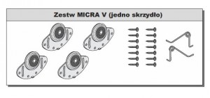 SEVROLL Micra V komplet okuć dla 1 skrzydła